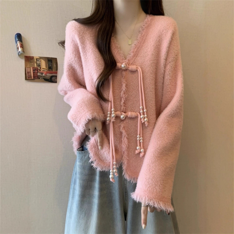 This Year's Trendy Beautiful Sweater Cardigan for Women, Spring and Autumn, Plus-Size, Slimming, Stylish, Chanel-Style Knitted Cardigan Top