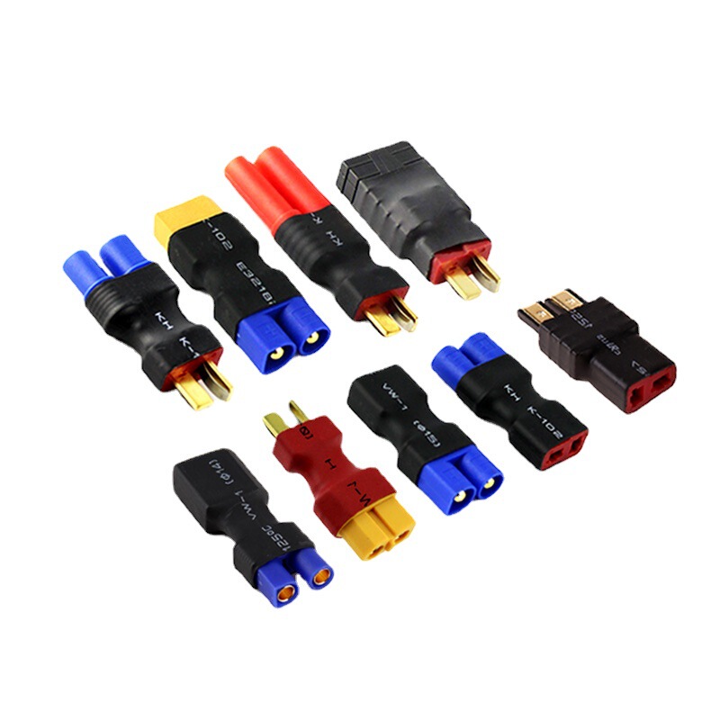 Model Aircraft Lithium Battery Adapter t Plug to Xt60 Xt90 to Xt60 Ec5 to Trx Ec3 to t Plug Model Aircraft Lithium Battery Adapter t Plug to Xt60 Xt90 to Xt60 Ec5 to Trx Ec3 to t Plug