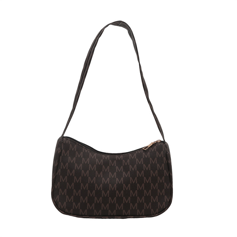 Bolsa de media luna impresa retro bolso de otoño nicho de diseño de estilo occidental 2024 nuevo bolso de hombro bolso de mano hermoso