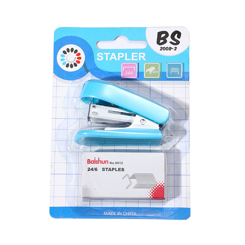 Wholesale stapler primary school student stationery gift stapler cross-border set cartoon style office mini stapler