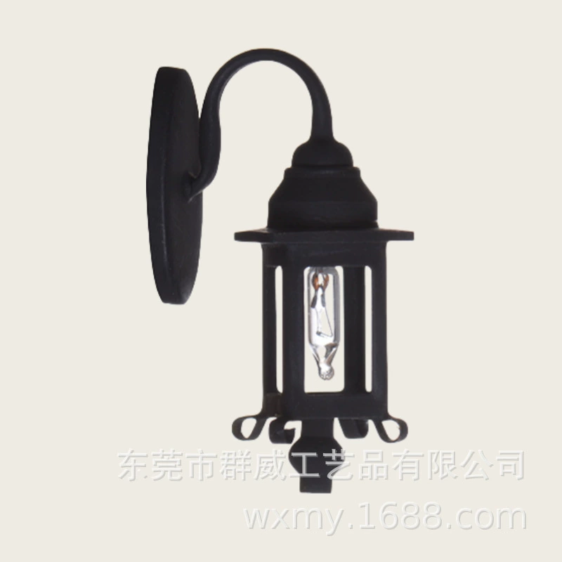 1:12 Кукольный домик DOLLHOUSE Мини-светодиодная батарея модель без провода настенный свет ретро