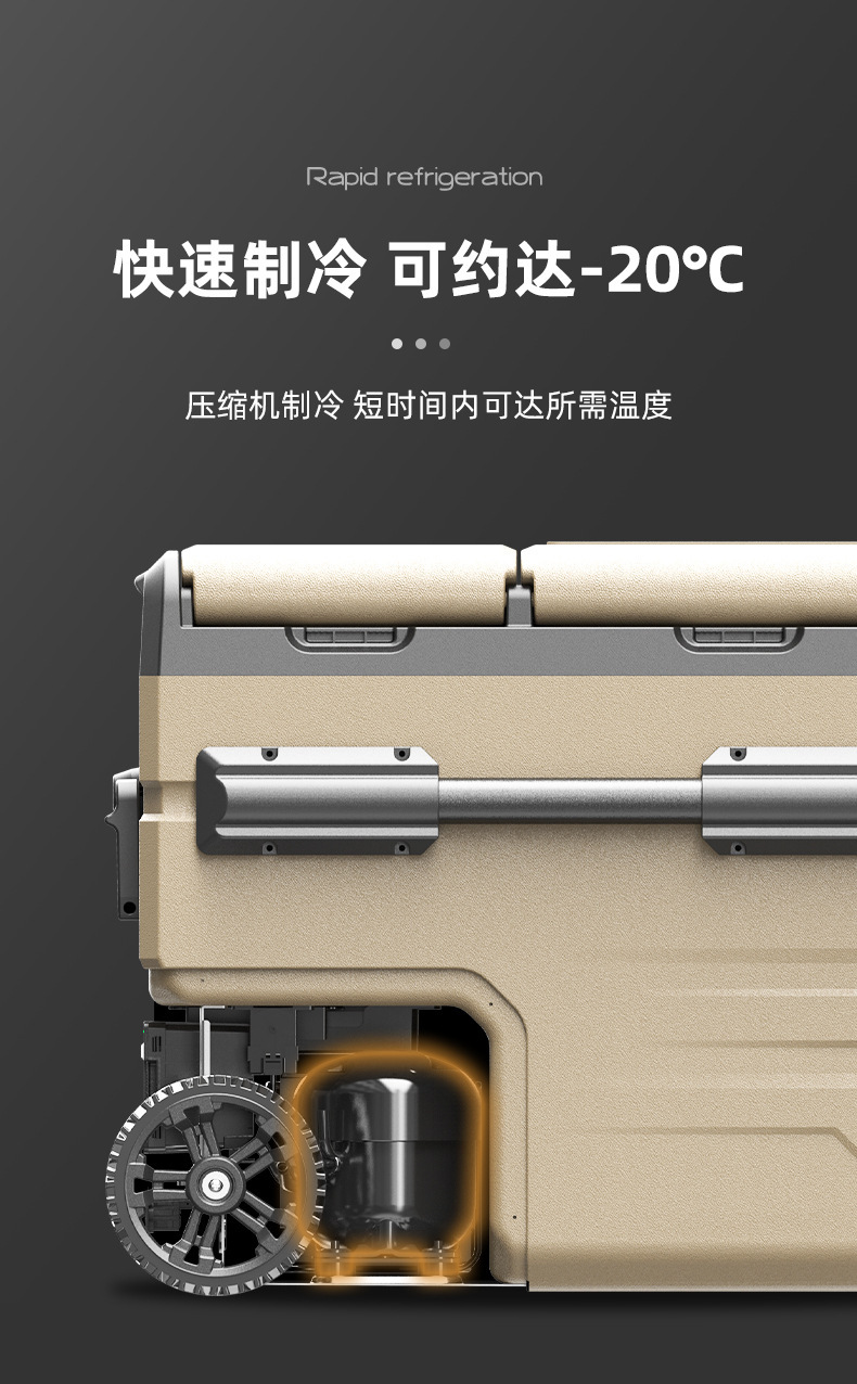 Ice Tiger Compressor Car Refrigerator, Dual-Use for Car and Home, Freezing and Refrigeration, 12V24V Portable Ta35 Dormitory Mini Refrigerator