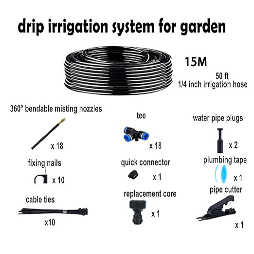 Irrigatore universale automatico per fiori, dispositivo di irrigazione a microirrigazione regolabile, raffreddamento e umidificazione, con spina rapida._voghion.com