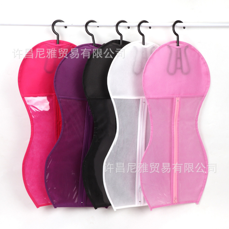 29*60cm Wig Storage Bag S Small Waist Wig Dust Bag Non-Woven Transparent Wig Packaging Bag