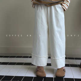 雨晨童装女童休闲直筒裤2025秋季新款洋气设计感宝宝裤子