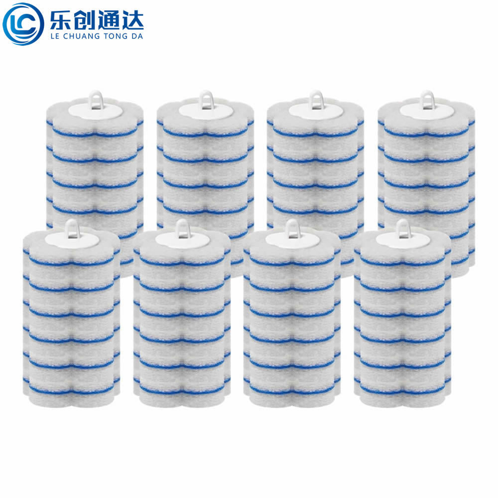 Lechuang disposable toilet brush replacement head, fiber cotton cleaning brush head, universal, disposable, popular cross-border product