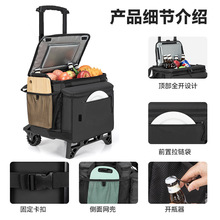 厂家定制拉杆冰包生产保温拉杆冰包车载保温箱可拆卸组装拉杆包