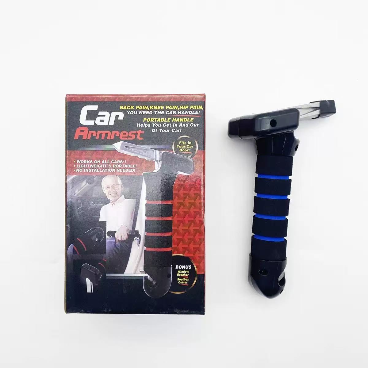Cross-border foreign trade Car Handle multifunctional three-in-one safety hammer for cars, car window breaker