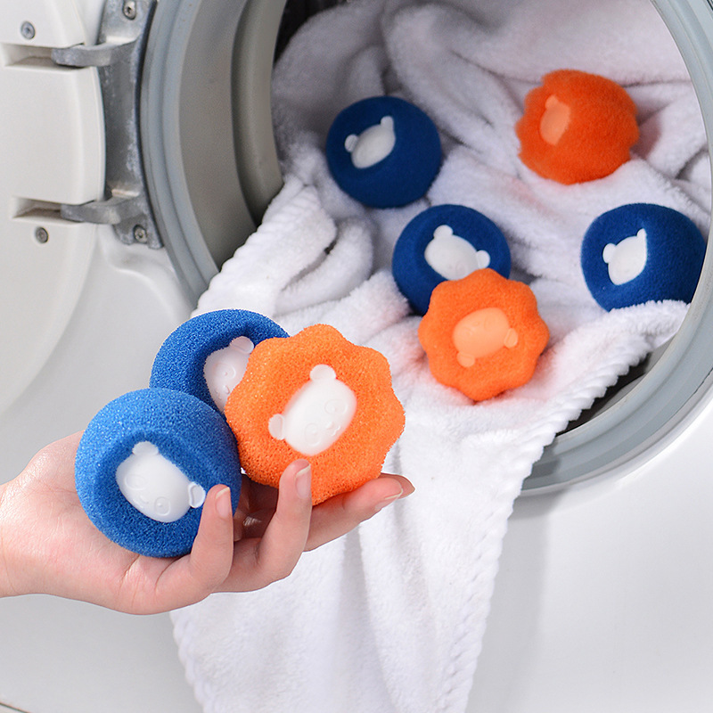 Washing Machine Laundry Ball Magic Decontamination Sponge Cleaning Ball Sticky Hair Decontamination Laundry Anti-winding Sponge Filter Hair Ball