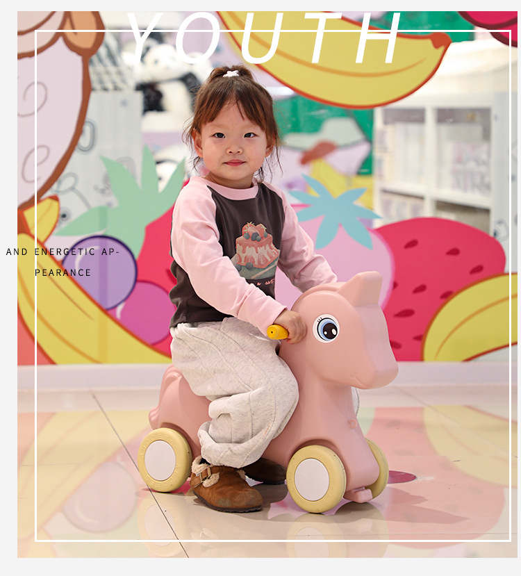 Rocking Horse Children'S Riding Baby Yo-Yo Car 2 In 1 Baby First Birthday Gift Rocking Horse