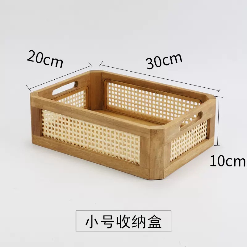 Canasta de escritorio de nuez transfronteriza sala de estar caja de almacenamiento de libros cajón de madera sólida oficina caja de madera