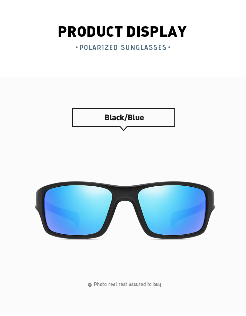Original Design Solid Color Tac Square Full Frame Sports Sunglasses display picture 1