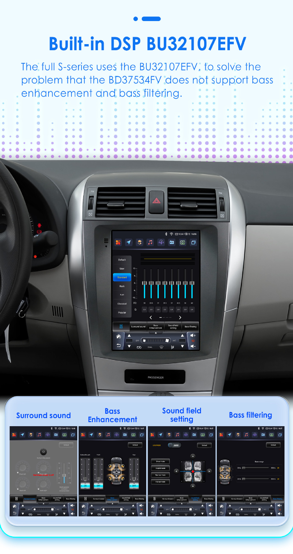 Suitable for 06-13 Toyota Corolla Toyota Corolla Large-Screen Central Control All-In-One Car Navigation