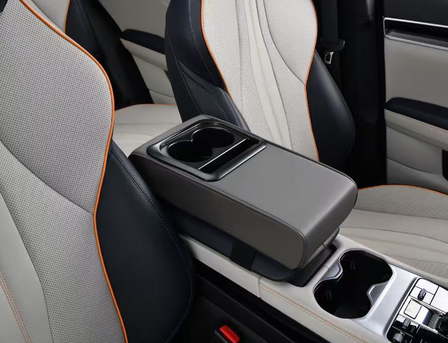 Factory Multifunctional Car Armrest Box Pad, Genuine Leather Coaster, Storage Phone Holder, Three-In-One Armrest Box Heightening Pad