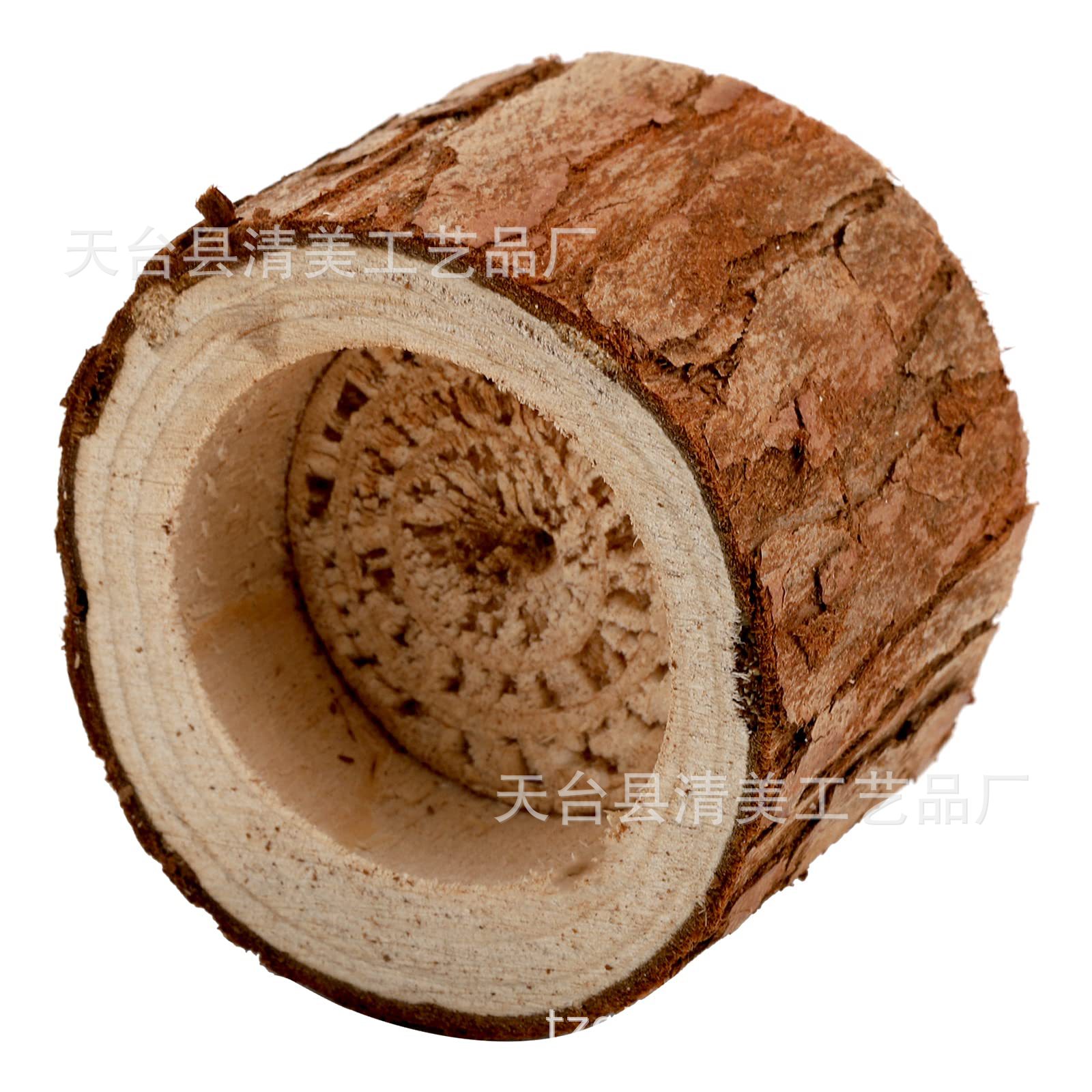 Sostenedor de vela de madera decoración del Festival de la boda decoración del hogar Decoración del partido del Día de San Valentín suculento olla corteza pila de madera