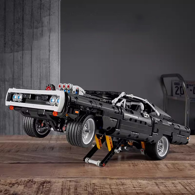 Cross-Border Compatible Lego 42111 Fast and Furious Dodge Charger Sports Car Mechanical Set Building Block Assembly Toy