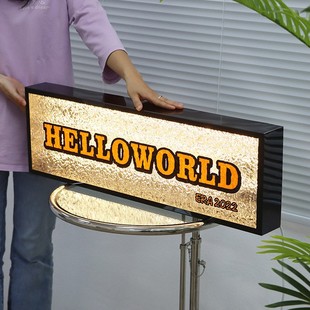 American Retro Corrugated Acrylic Light Box Billboard Shop Door Sign Creative Internet Celebrant Luminous Light Plate Customization