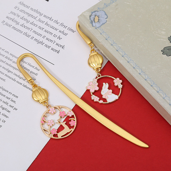 Chinese style personality creative art metal bookmark cute cherry…