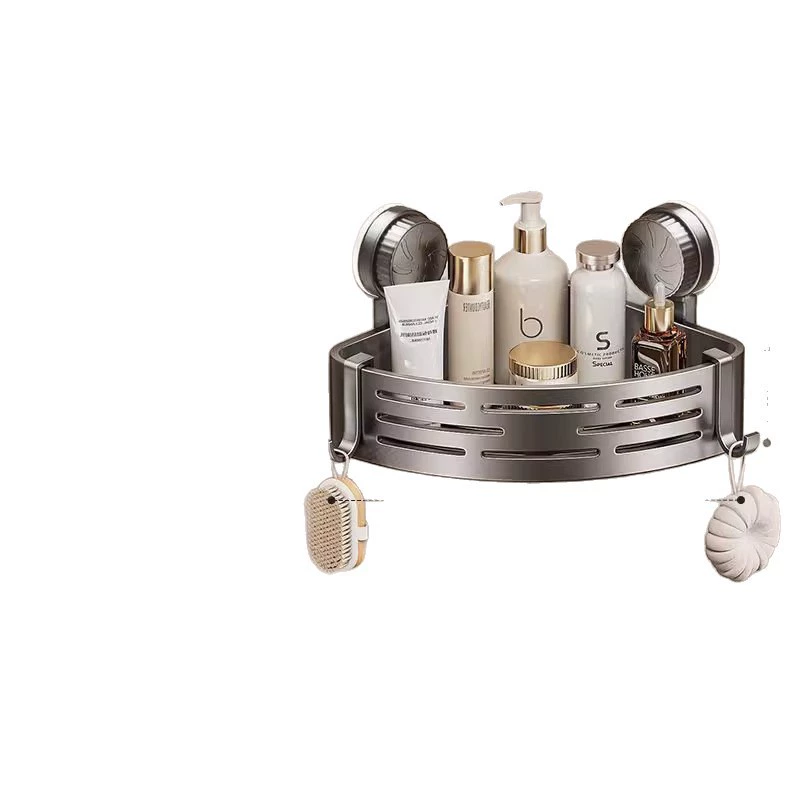 Increased suction cup bathroom triangular storage rack wall-mounted bathroom storage rack wall-mounted bathroom rack washing and bathroom rack