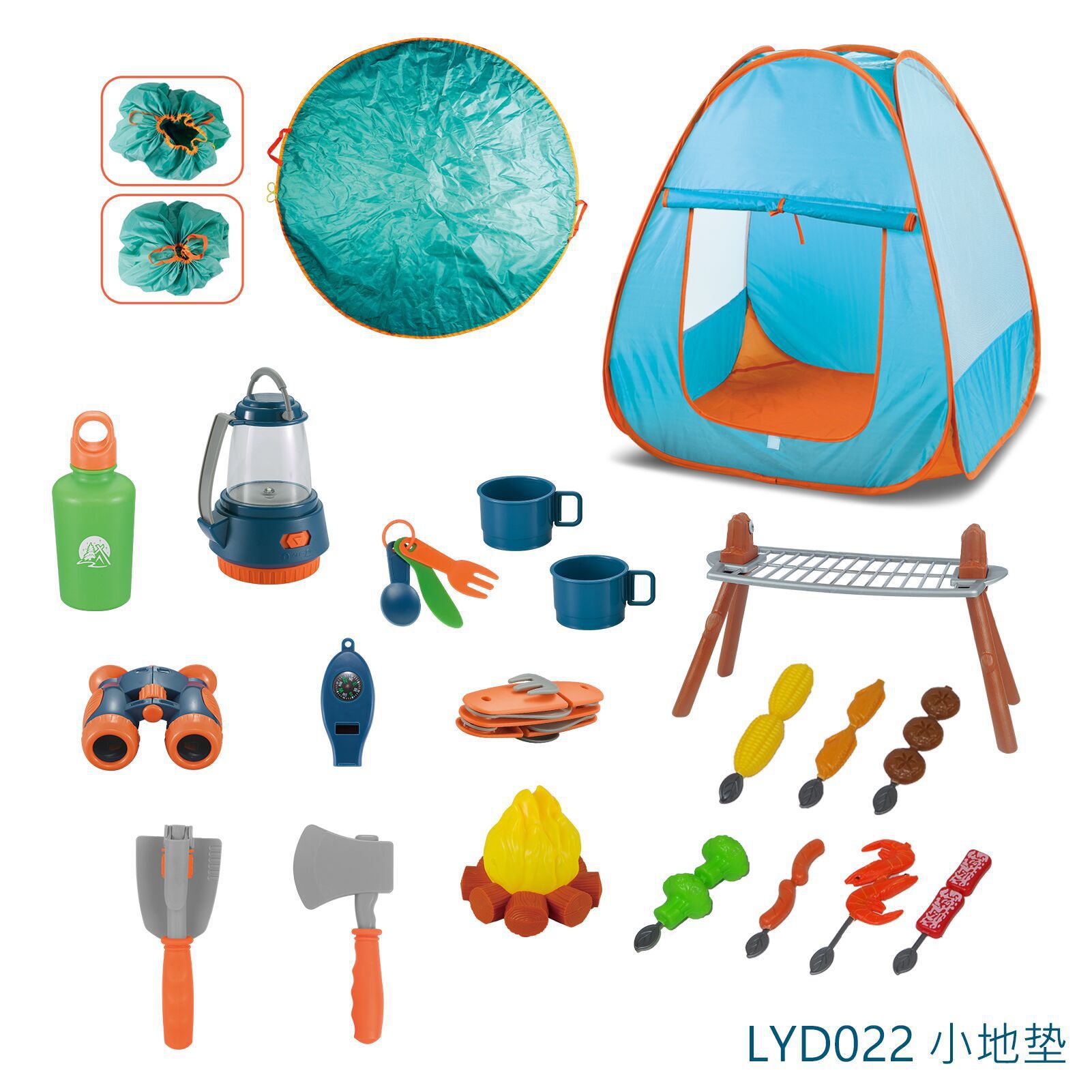 Juego de vajilla educativa para niños, para camping, picnic, con walkie-talkies, utensilios de cocina, para jugar al aire libre.