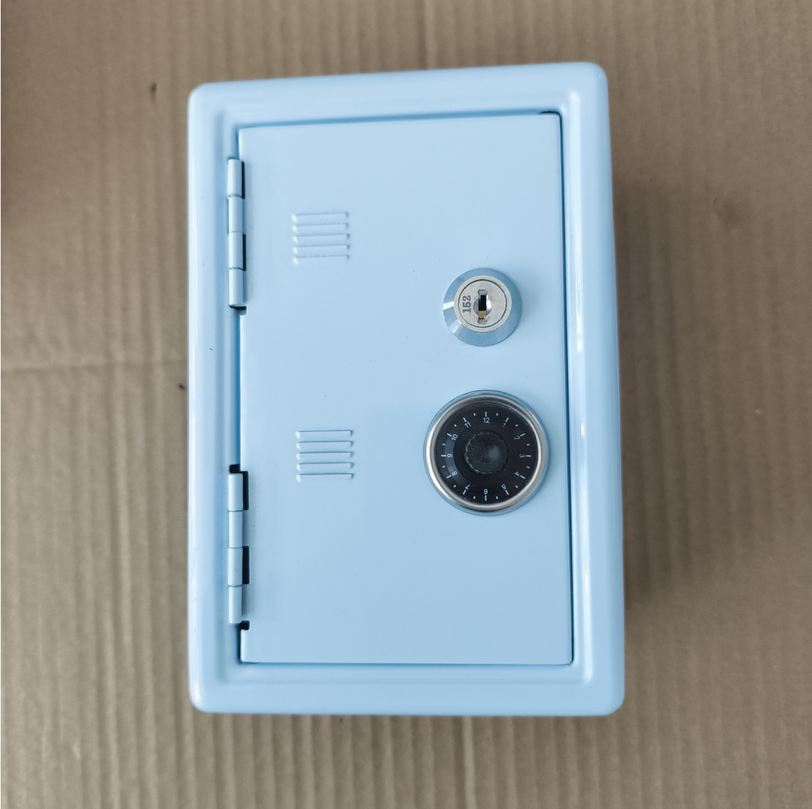 Nueva caja de almacenamiento de alcancía portátil creativa transfronteriza tamaño pequeño con caja de almacenamiento de claves caja de monedas con cerradura alcancía