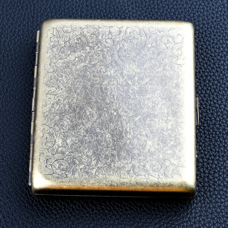 彫刻金属タバコケース20本セット男性超薄鉄タバコクリップ個性創意防圧防湿香|undefined
