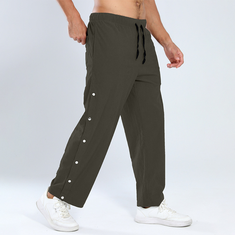 Músculos locos nuevos pantalones largos masculinos de primavera y otoño retro americano rayas verticales relajadas pantalones casuales de pecho suelto en todas las fronteras