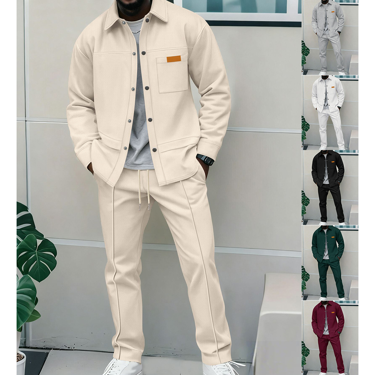 Cross-Border Autumn New Casual Jacket Fashion Trendy High-End Men's Korean Style Pilot Jacket Suit for Men