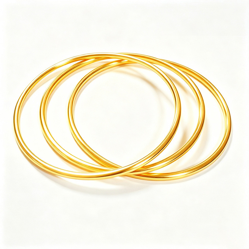 High-End Plain Ring Bracelet 3mm Solid Polished Simple Bracelet Valentine's Day Gift Versatile Bracelet Wholesale High-End Plain Ring Bracelet 3mm Solid Polished Simple Bracelet Valentine's Day Gift Versatile Bracelet Wholesale