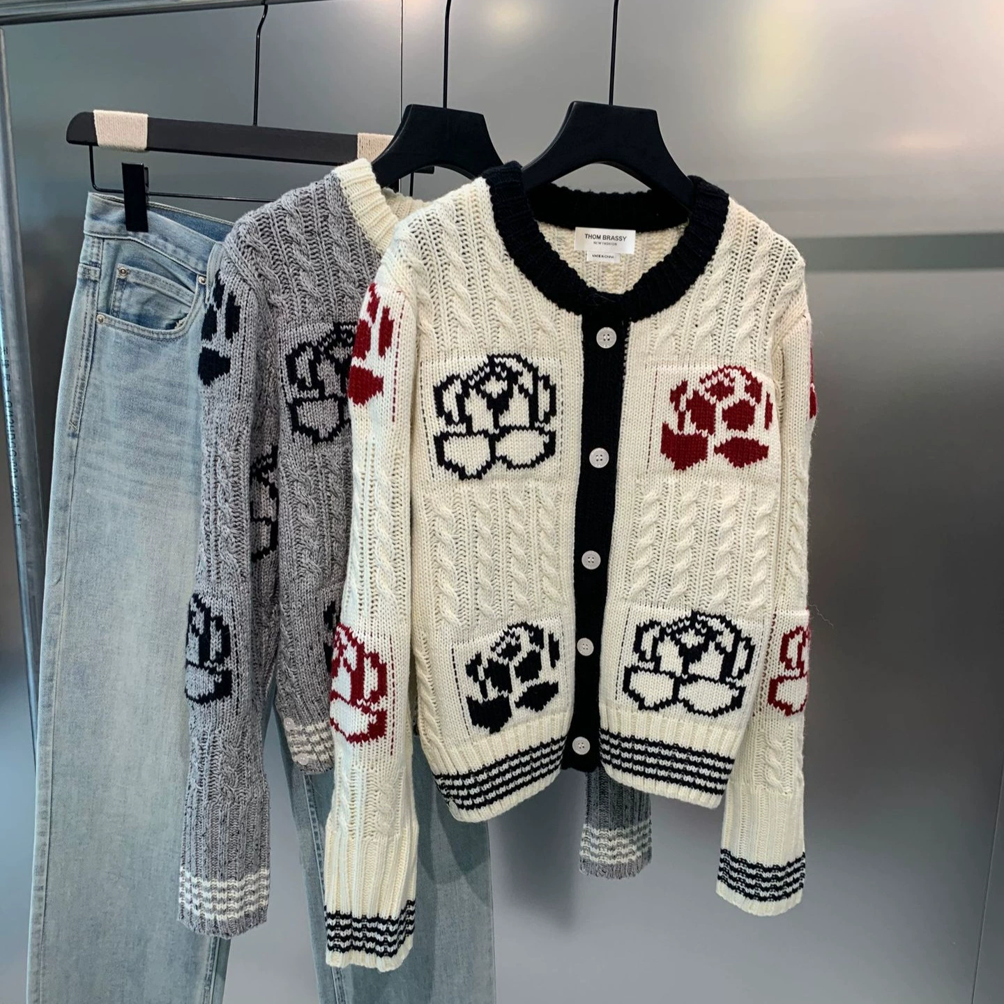 Поддержка зашифровного текста один 1851 клетчатый наклейка кардиган