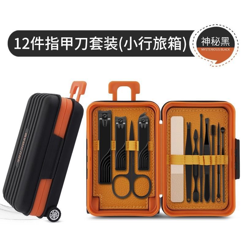 Kit completo de cortador de uñas Kit de pinzas de uñas Kit de herramientas de caja de almacenamiento de manicura de dedo Maleta de viaje Herramientas de pedicura