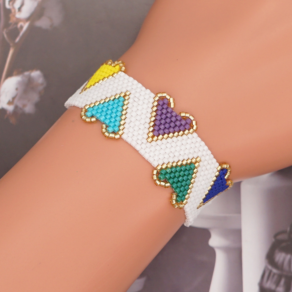 fashion love heart beaded bracelet  NHGW306352picture1