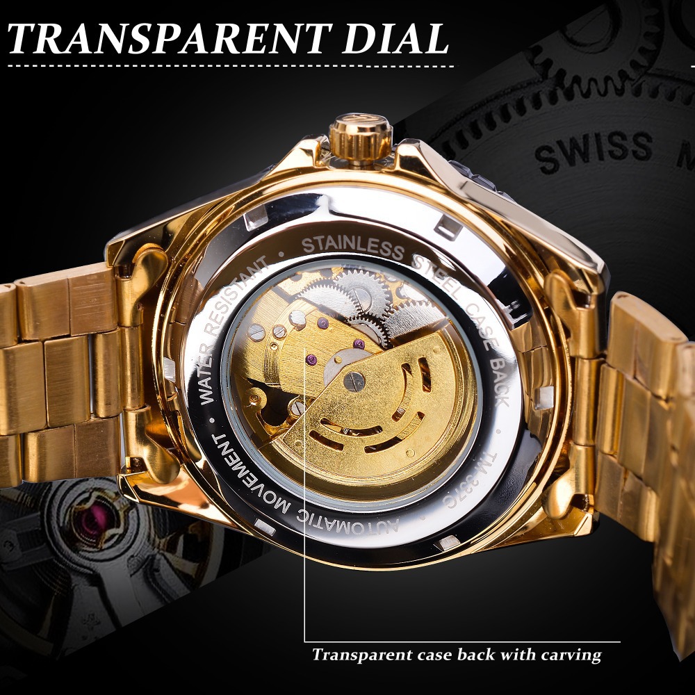 Men's Skeleton Mechanical Watch Automatic Casual Style Luxury_voghion.com