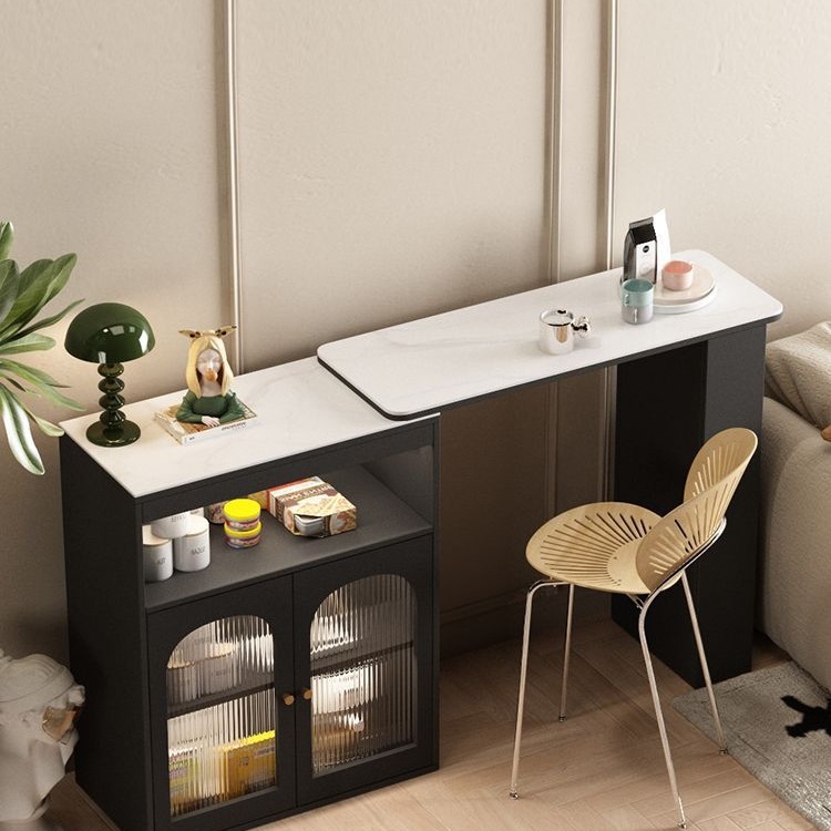 Black Bar Table Home French Partition Sideboard Living Room Cream Style Island Restaurant Wall Cabinet Integrated