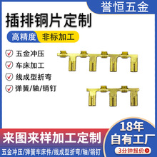 非标U型压线扣铜端子加工定制250接线端子保险丝端子黄铜铜片定制