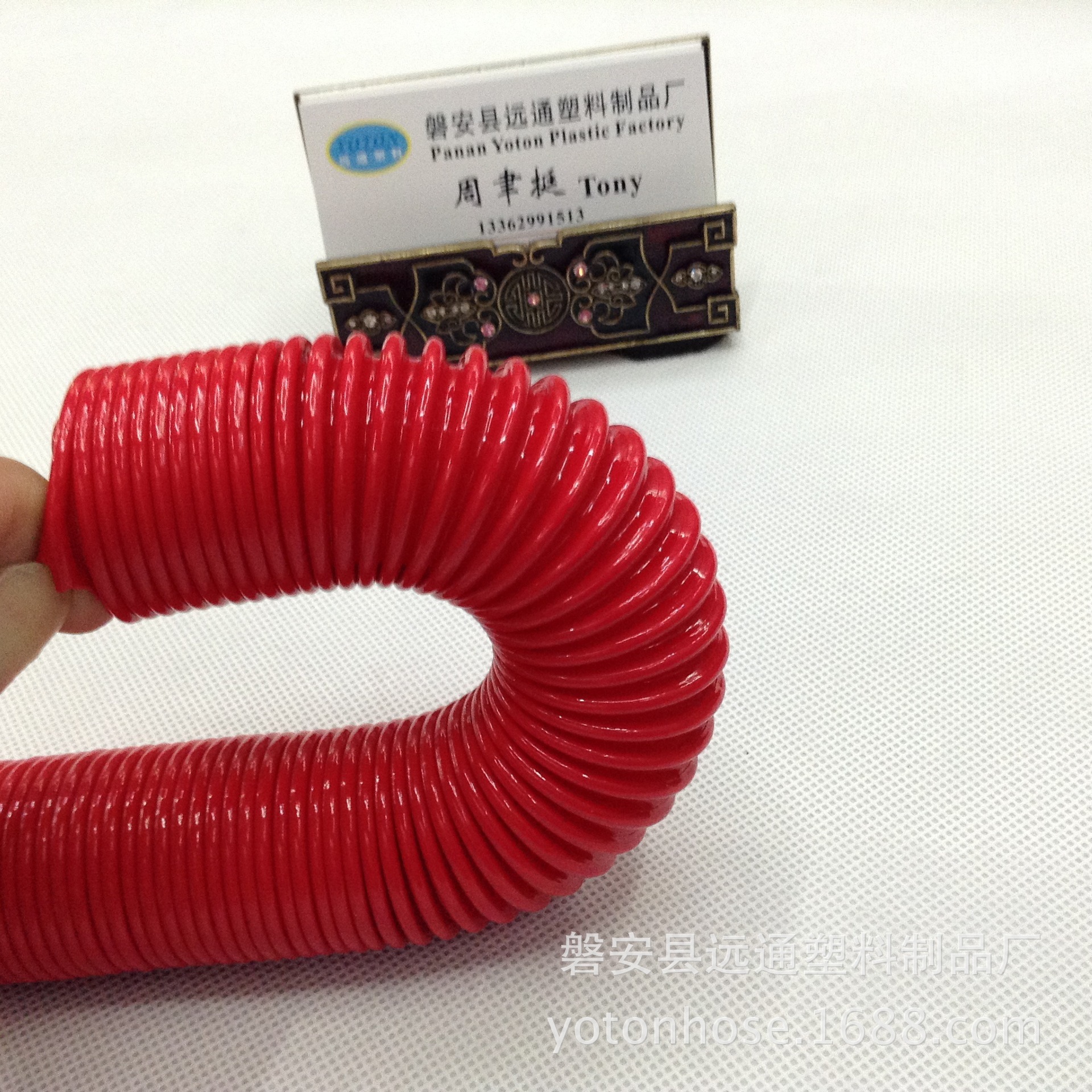 供应外径34毫米收缩比例1：3.3 红色pvc钢丝缠绕弹簧吸尘管