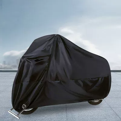 Cross-Border Amazon Best-Selling Motorcycle Cover Black Motorcycle Cover Sun Protection Waterproof 190t Polyester Electric Vehicle Cover (Car clothing) - s-black