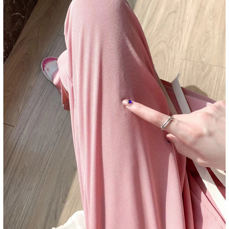 冰丝阔腿裤女夏薄款2025新款高腰显瘦宽松直筒垂感休闲西装裤