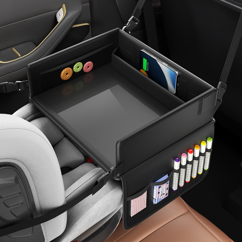 Car Child Safety Seat Tray Cartoon Waterproof Storage Dining Table Multifunctional Baby Stroller Small Table Board