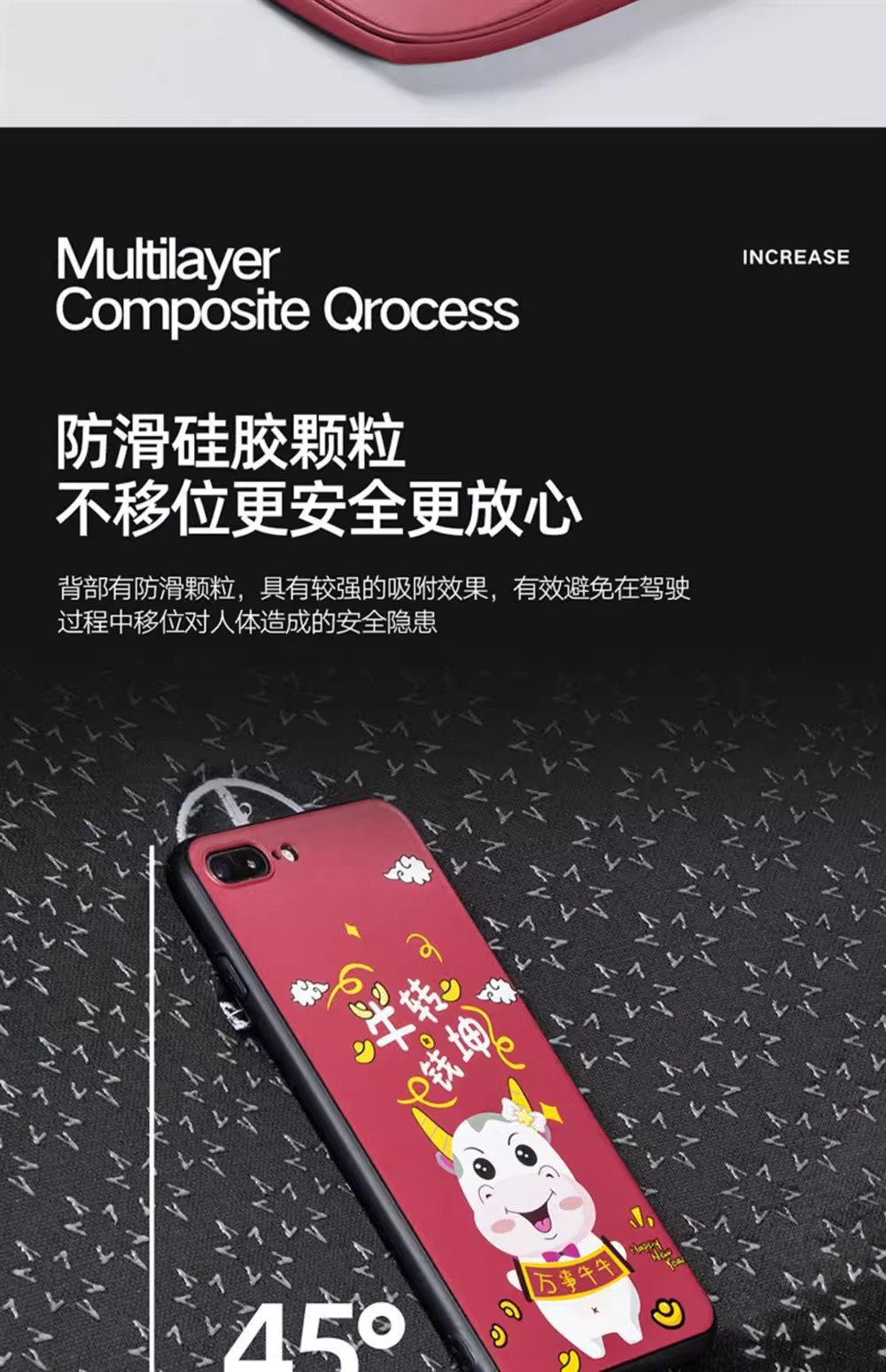 Thickened Driver's Seat Cushion, Booster Cushion, Car Heightening Seat Cushion, Angled Special Driving License Seat Cushion