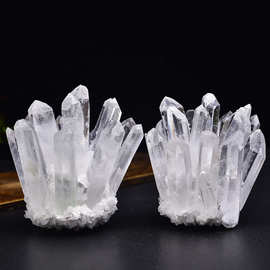 天然白水晶簇水晶原石晶簇家居装饰工艺品矿石标本摆件现货批发