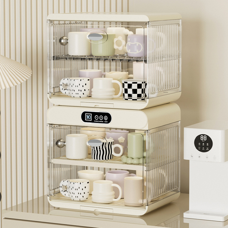 水杯杀菌柜家用小型杯子奶瓶烘干咖啡玻璃杯架茶具碗碟收纳置物架