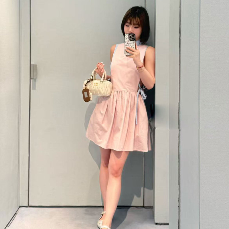 Hot Girl Hollow-Out Waist-Exposing Sleeveless Dress 2026 Summer Nanyou Factory mm High-End Women's Clothing Academy Style Fresh and Sweet Hot Girl Hollow-Out Waist-Exposing Sleeveless Dress 2026 Summer Nanyou Factory mm High-End Women's Clothing Academy Style Fresh and Sweet