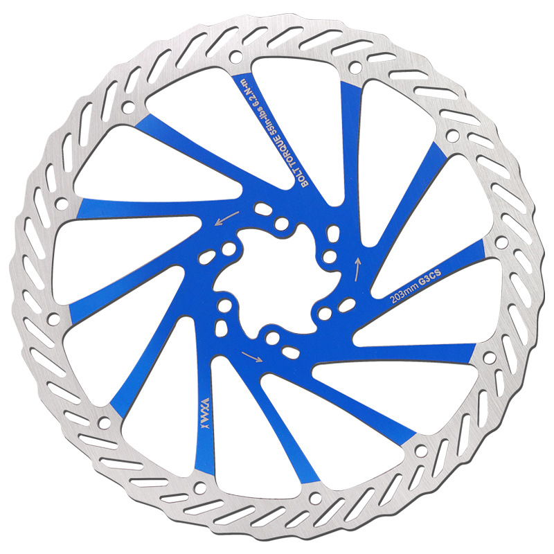 Disco de freno de bicicleta de montaña Disco de color 160/180/203mm G3 Disipación de calor fuerte Disco de reducción de velocidad de seis clavos