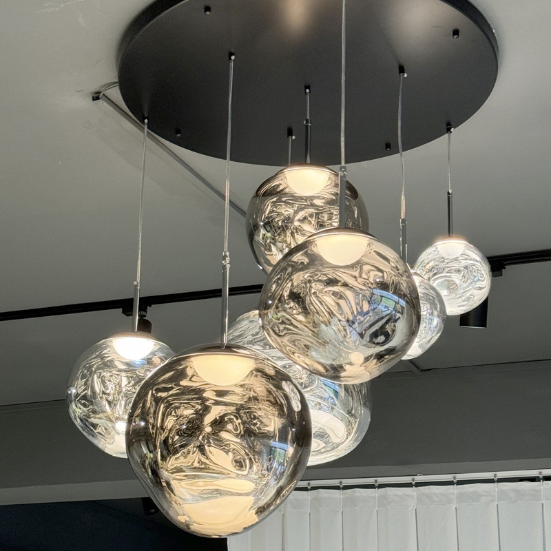 Designer Lava Chandelier Large House Loft Duplex Open Stairwell Long Chandelier Living Room Bar Simple Restaurant