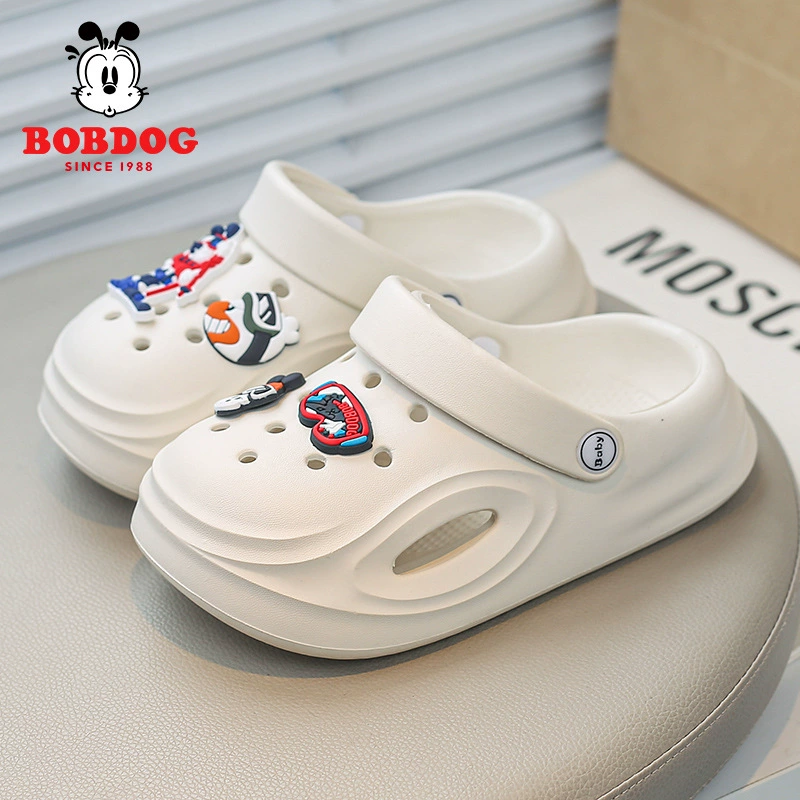 Детские тапочки Babudou для мальчиков, водонепроницаемые противоскользящие сабо, летние пляжные сандалии с мягкой подошвой и носком, верхняя одежда для мальчиков