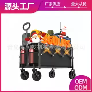 户外野餐野营折叠车营地车儿童拉车工厂定制户外遮阳棚推车 跨境