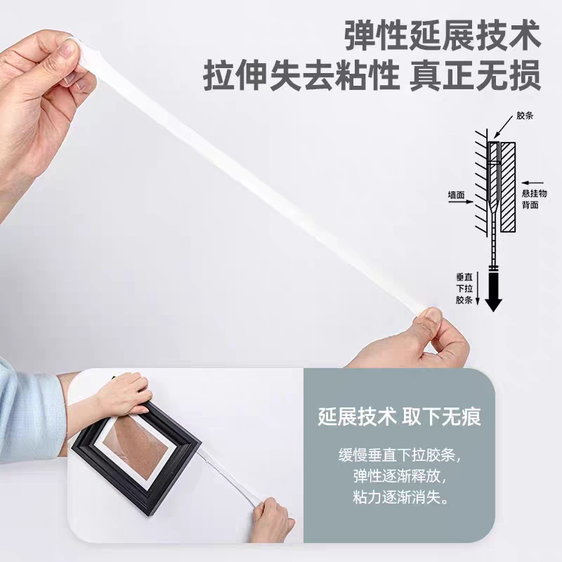 无痕魔力扣免打孔双面贴挂钩强力粘胶贴相框挂画粘钩易拉胶魔术贴|undefined