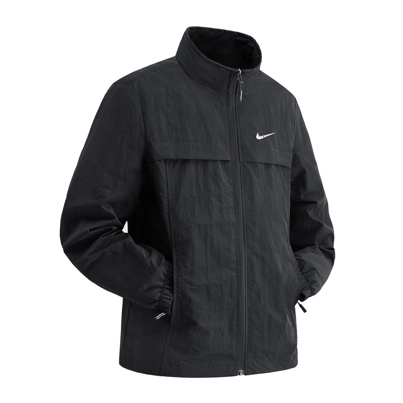 Cross-border 2026 spring and autumn new trendy jacket, windproof and waterproof, solid color, stylish stand-up collar, business casual jacket for men Cross-border 2026 spring and autumn new trendy jacket, windproof and waterproof, solid color, stylish stand-up collar, business casual jacket for men