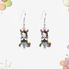 Christmas acrylic earrings stainless steel, European style, wholesale